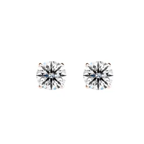 1 1/4 Carat Lab Grown Diamond Stud Earrings In 14K Rose Gold