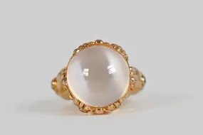 1970s Cat's Eye Moonstone Divination Ring