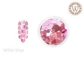 4mm Baby Pink Heart Glitter