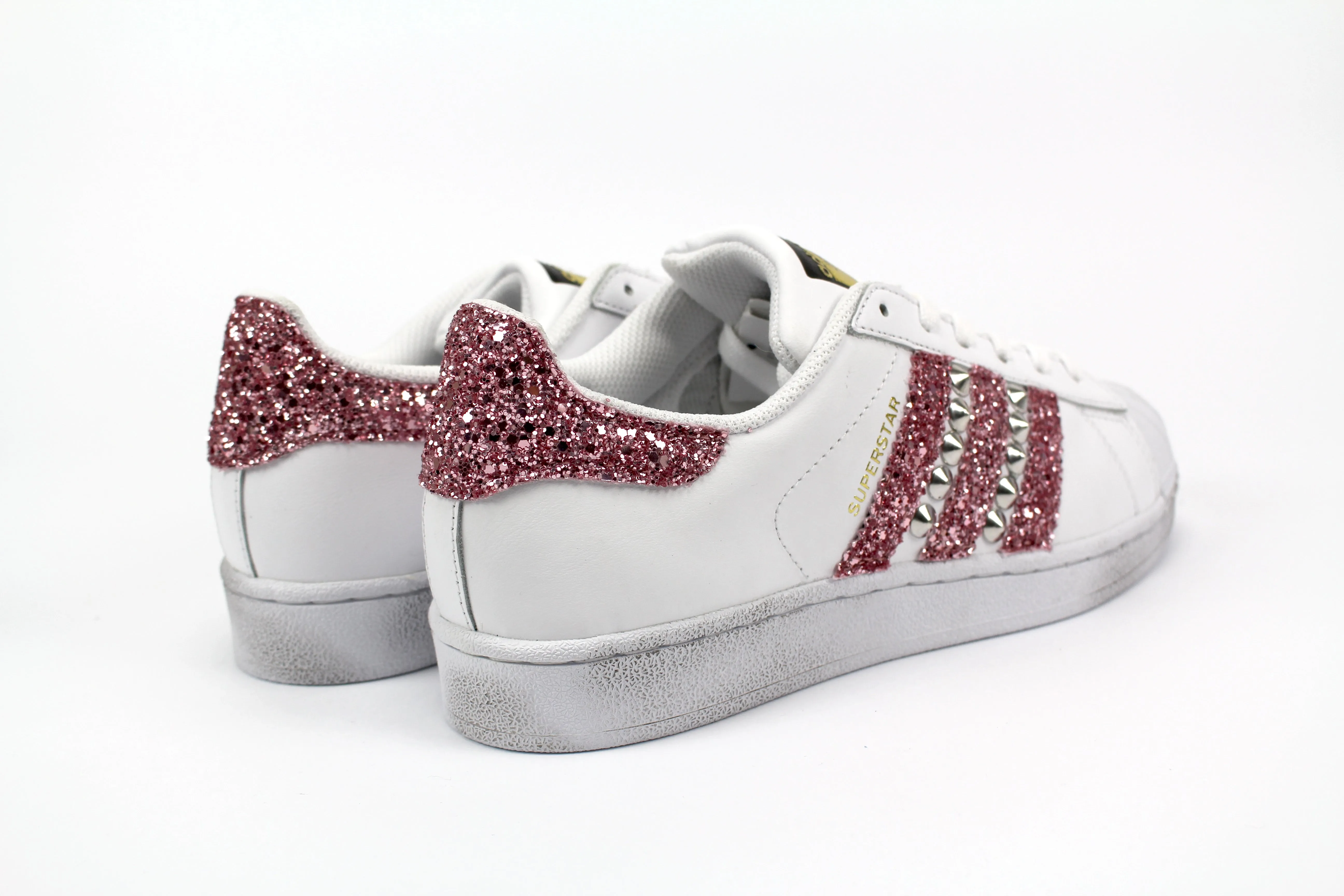 Adidas Superstar Pink Glitter e Borchie