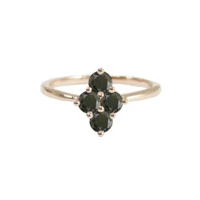 Asher Ring Rose Gold Black Diamond