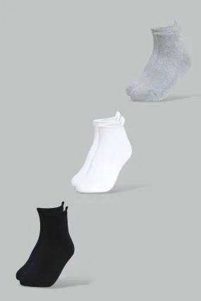 Assorted Ankle Socks For Men (Pack of 3)