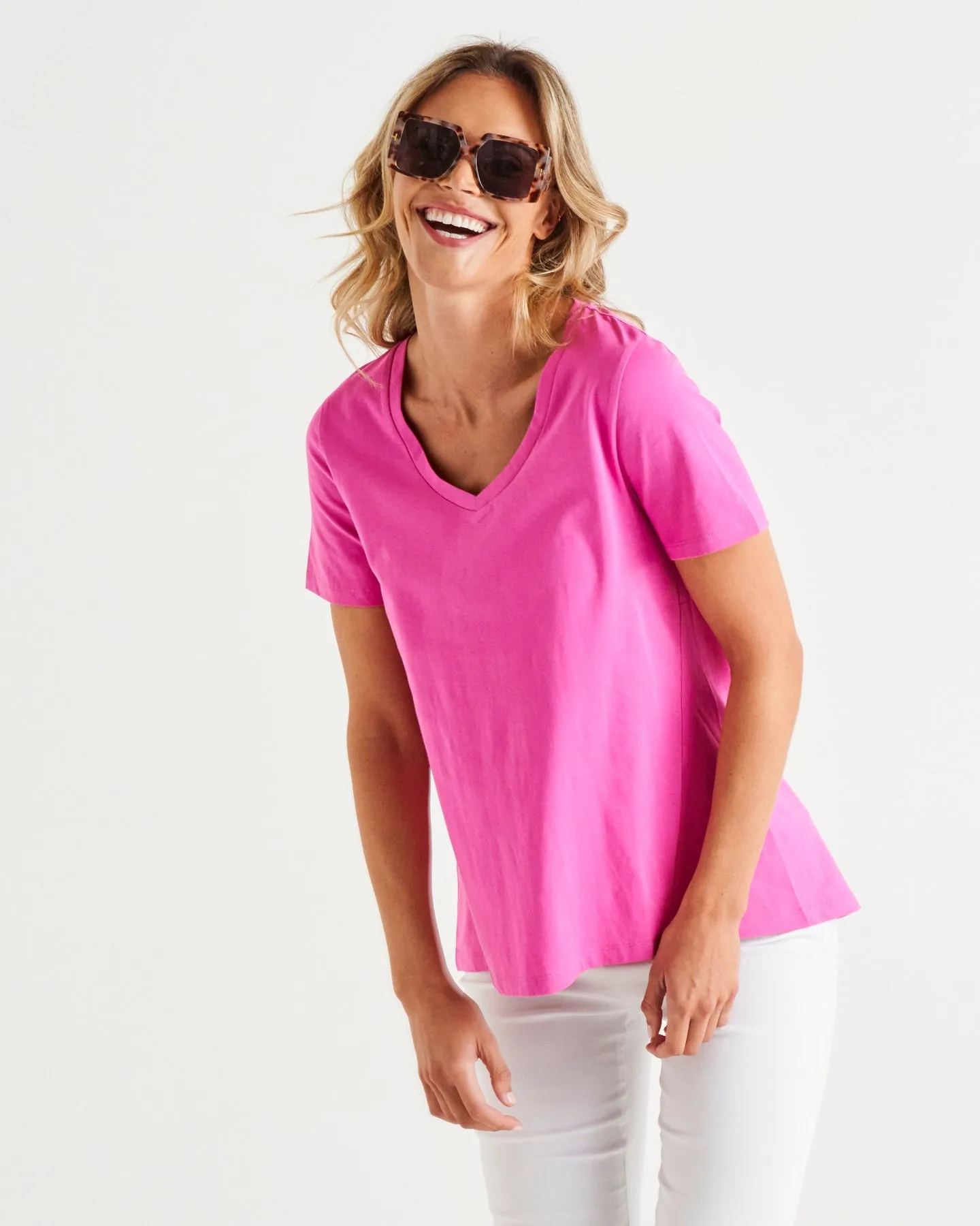 Betty Basics Luella Tee - Azalea