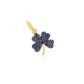 Blue Sapphire Clover Charm