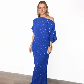 Blue Tilly Plisse Dress