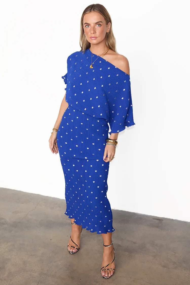 Blue Tilly Plisse Dress