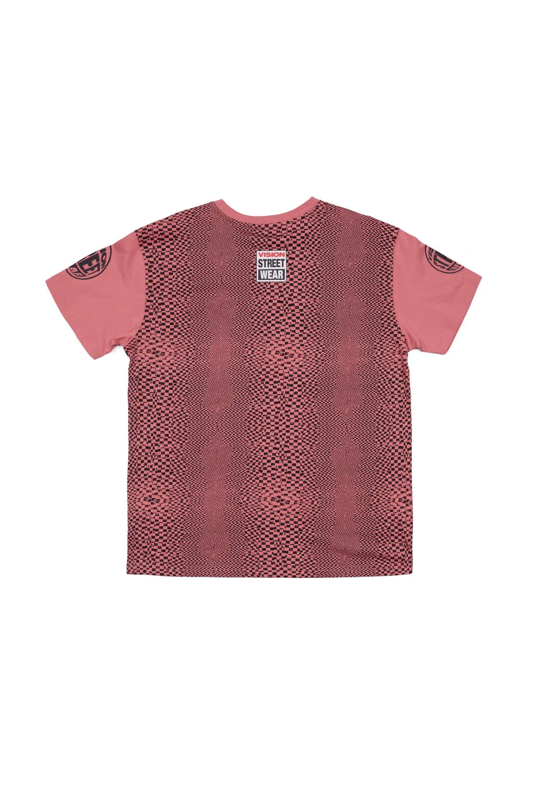 Broken Check T-Shirt - Dusty Rose