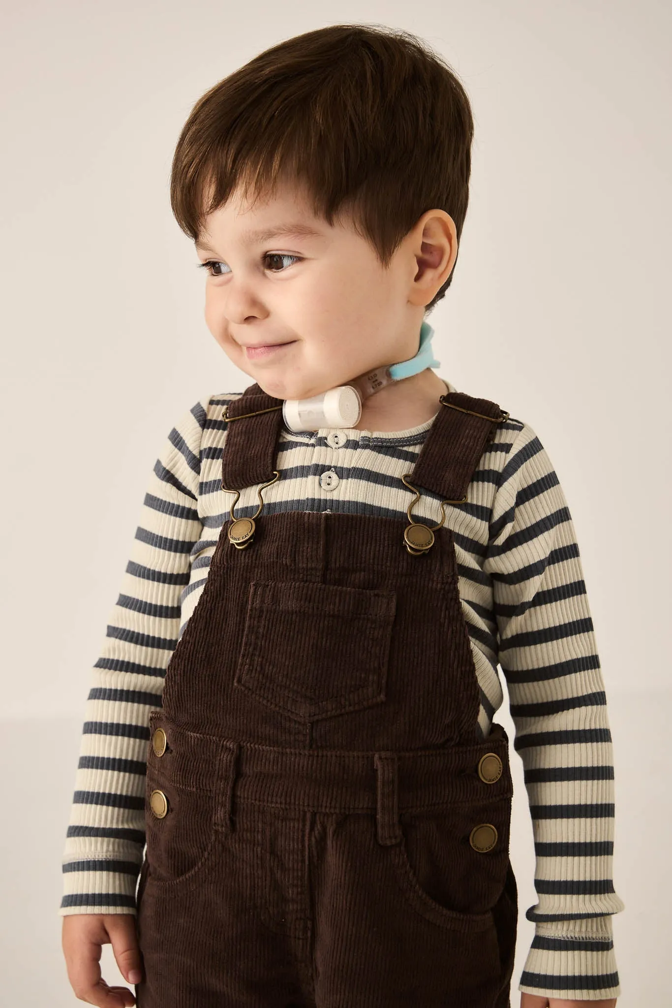 Casey Cord Short Overall - Bear