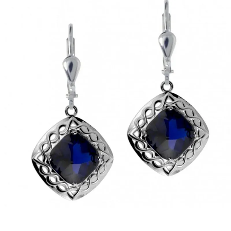 Celtic Knot Cable Weave Doublet Drop Earrings