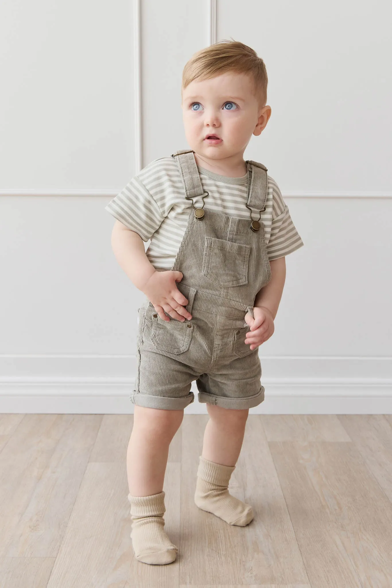 Chase Short Cord Overall - Moss