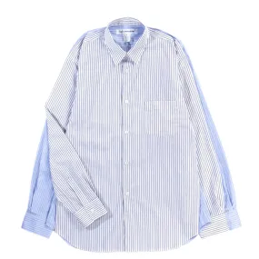 COMME DES GARCONS SHIRT B033 DOUBLE SLEEVE SHIRT BLUE / STRIPES