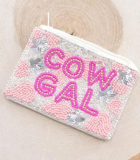 COWGAL FUN beaded clutch