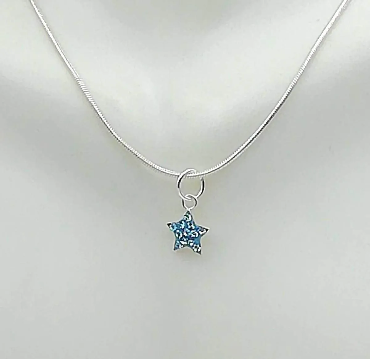 CZ Star Necklace, Constellation Jewelry, Cartilage Hoops, Sterling Silver Star Charm, Tiny Crystal Charms, Star Gift Charm