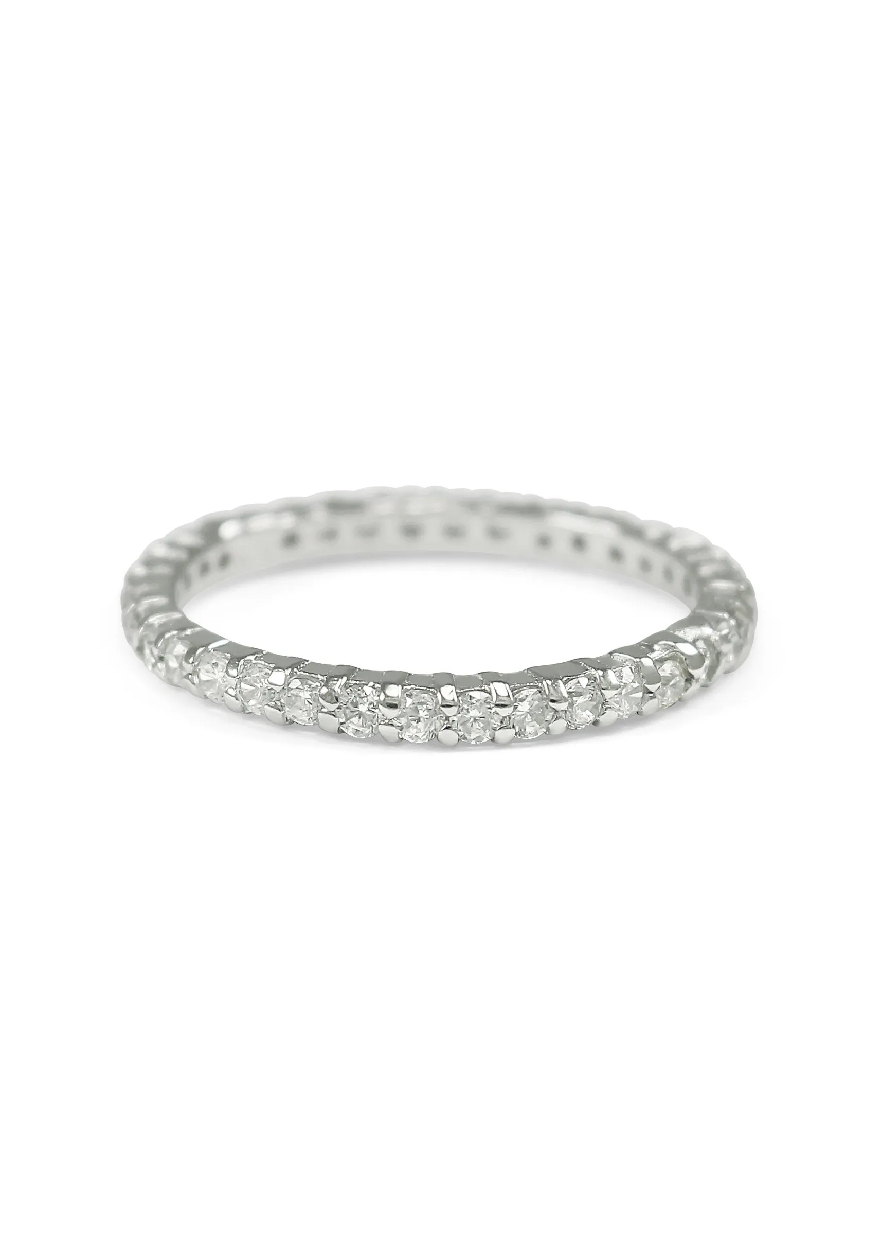 Eternity Band Ring with simulated diamonds