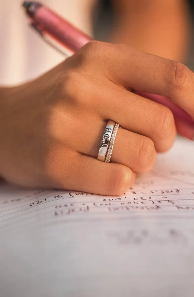 Eternity Band Ring with simulated diamonds