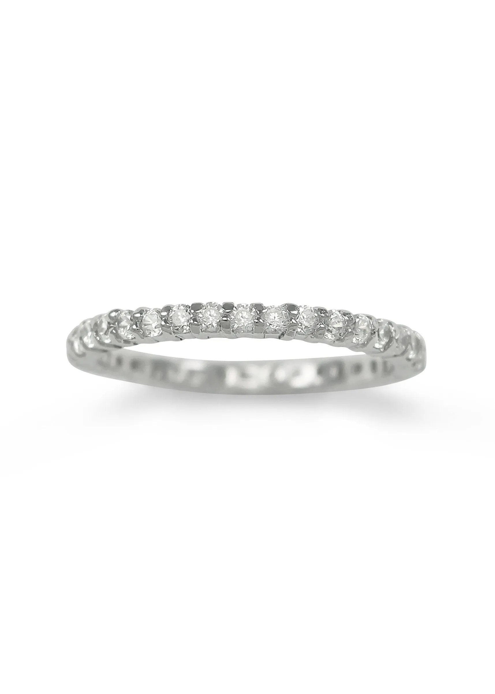 Eternity Band Ring with simulated diamonds