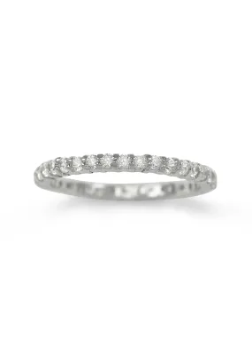 Eternity Band Ring with simulated diamonds