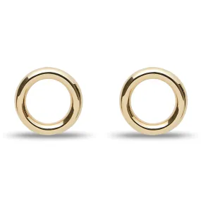 GOLD VERMEIL STERLING RING STUD EARRING