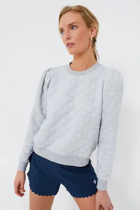 Gray Puff Sleeve Campbell Pullover