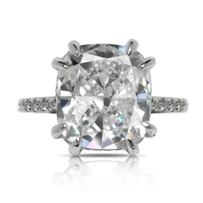 HAIFA 9 CARAT CUSHION CUT E COLOR VS CLARITY DIAMOND ENGAGEMENT RING 18K WHITE GOLD GIA CERTIFIED 7 CT E VS BY MIKE NEKTA