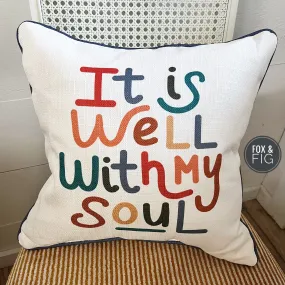 Handwritten It Is Well Pillow