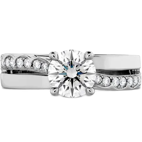 Hearts On Fire Lorelei Single Cross Over Diamond Engagement Ring