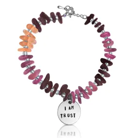 I am Trust Affirmation Bracelet with Tourmaline to Enhance Your Intuition