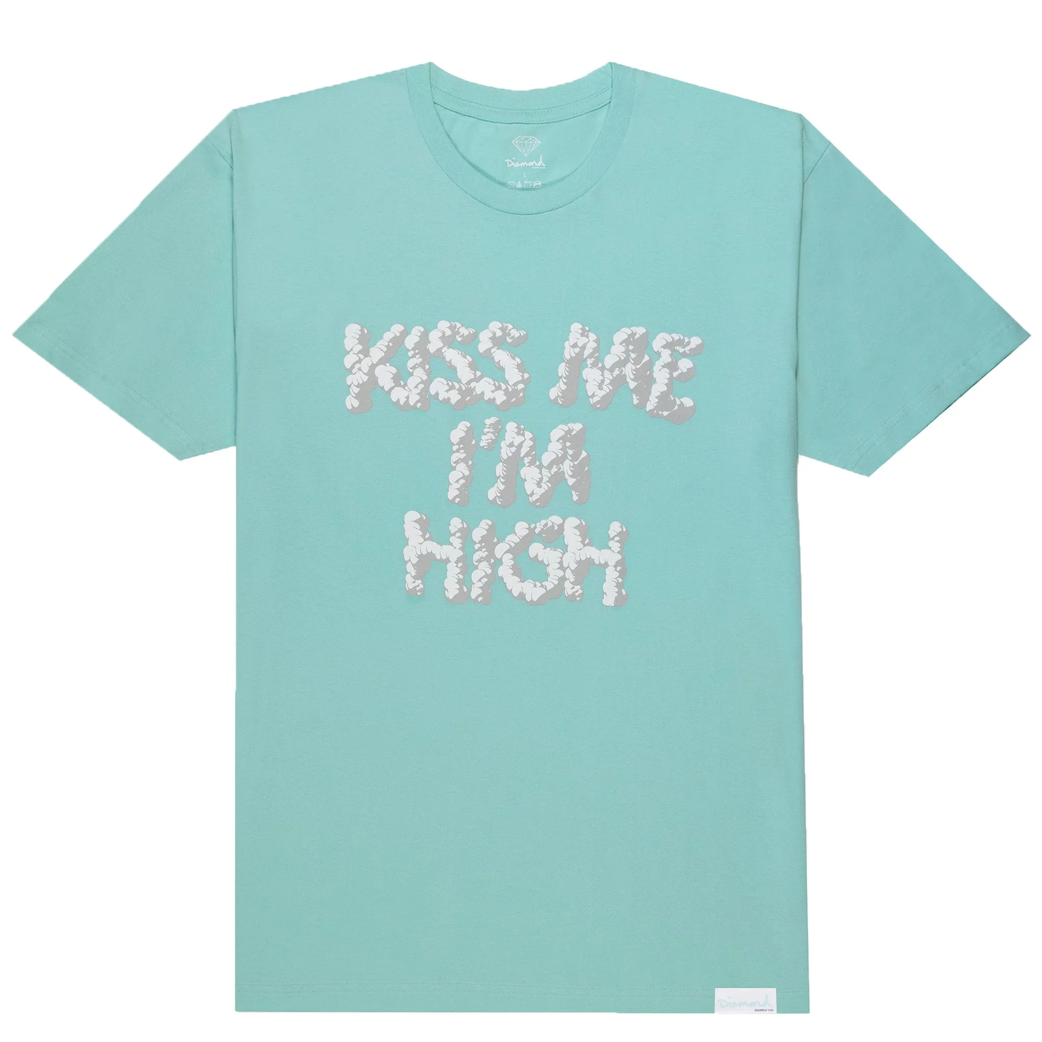 KISS ME IM HIGH TEE (Diamond Blue)