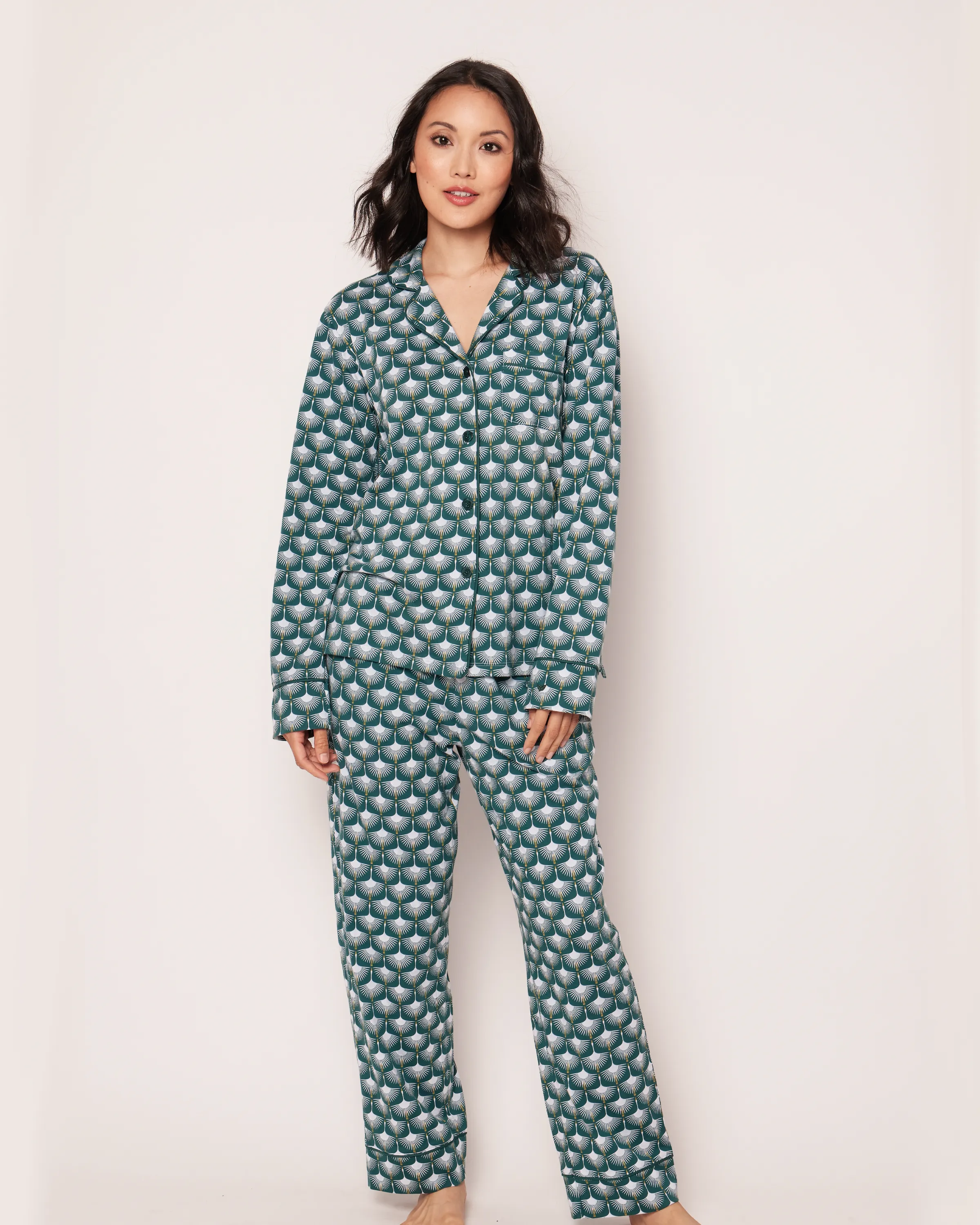 Luxe Pima Cotton Sonnet of Swans Pajama Set