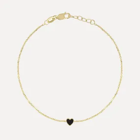 Mini Mini Enamel Heart Bracelet