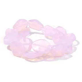 Opalite Pink (Synthetic) 15X20mm Wavy Oval - Limited Editions - 15-16 inch