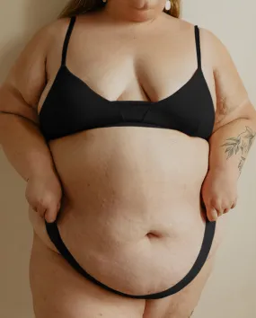 Organic Cotton Classic Curvy Bralette - Black *FINAL SALE*