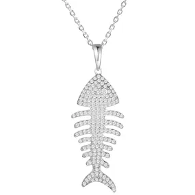 Pavé Fishbone Pendant