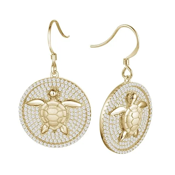 Pavé Honu Earrings