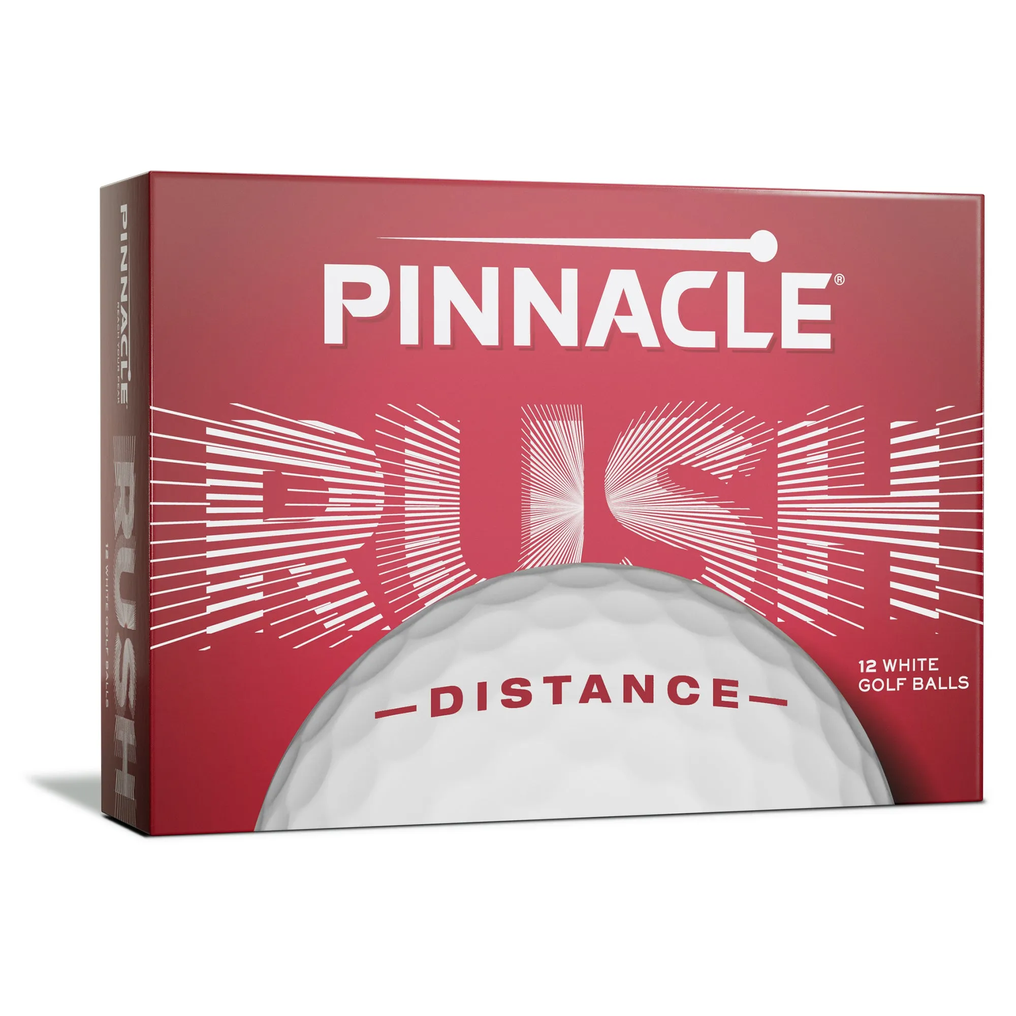 Pinnacle Rush Printed Golf Ball - White