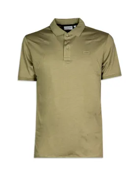 Polo Uomo Calvin Klein Smooth Cotton Slim Delta Green