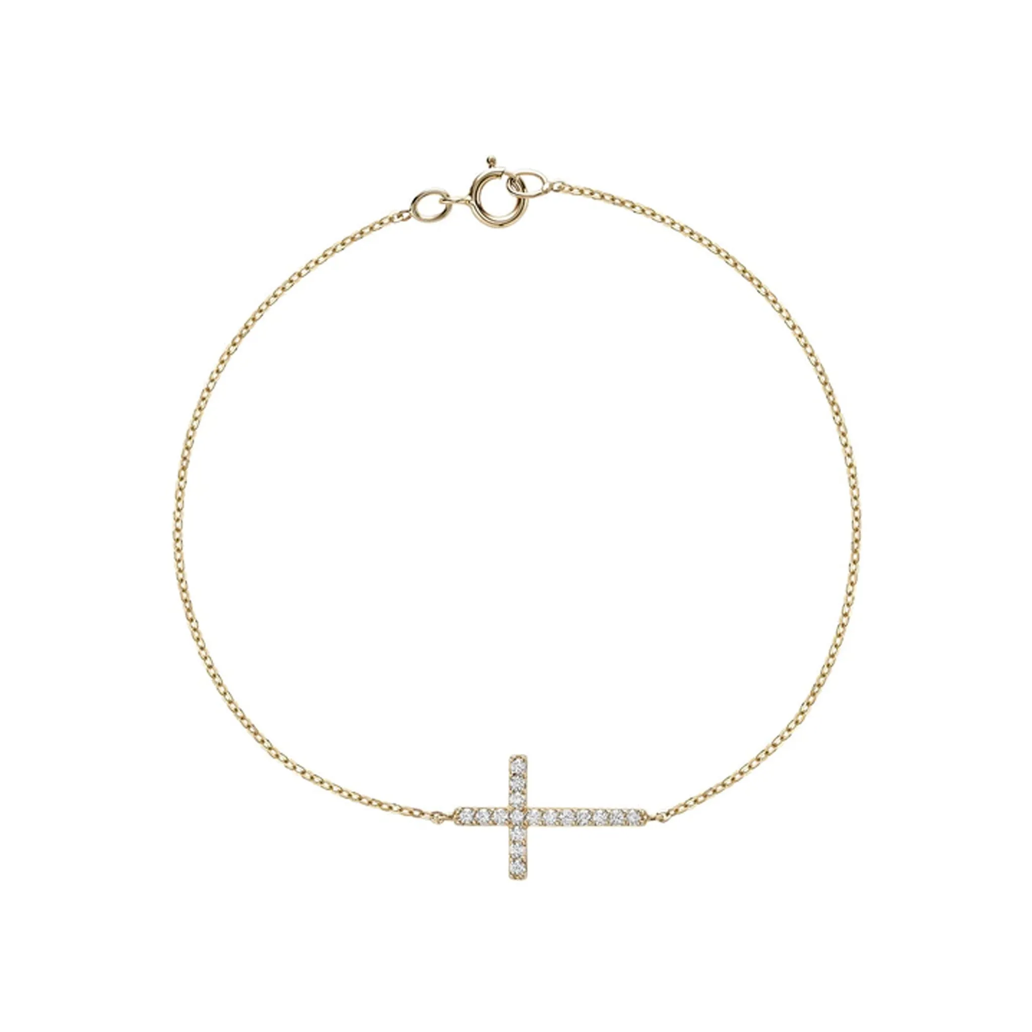 Religious Cross Diamond Bracelet