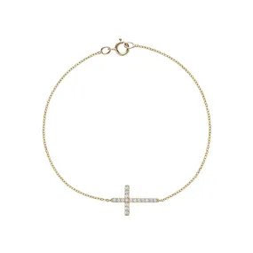 Religious Cross Diamond Bracelet