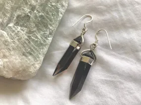 Smoky Quartz Alena Earrings - Large