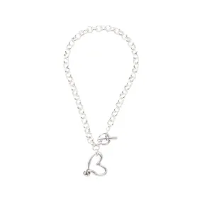 TUCCO SILHOUETTE HEART SHORT NECKLACE