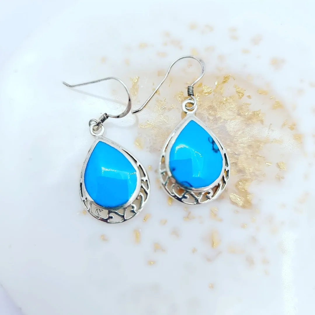 Turquoise Stone earring drops